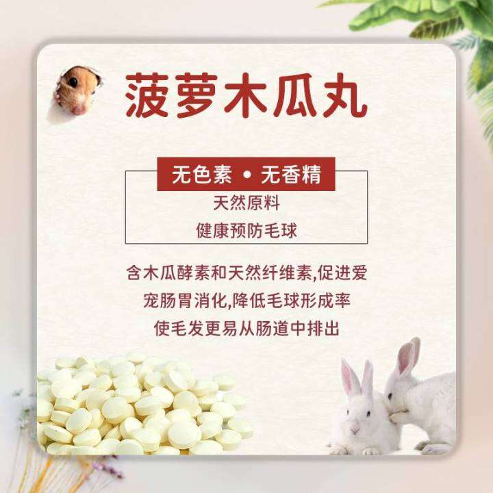 Rabbit Hair Row Special Fruit Pineapple Papaya Pills Prevention Furry Ball Disease Totoro Guinea