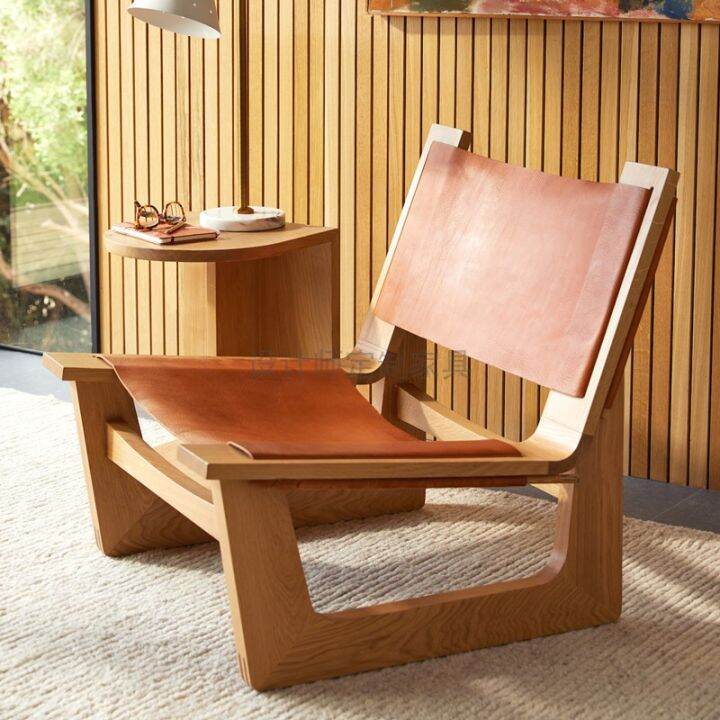 Spanish Design Parachute Leather Sling Chair Accessible Luxury Medieval