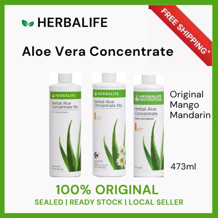 Herbalife Aloe Concentrate Mix 473ml Original Mandarin Mango Ready Stock 100 Sealed 4179
