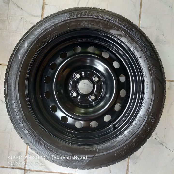 ล้ออะไหล่-ปี20-4620-ดุม54-1-ขนาด185-60-r15ยาง-bridgestone-ล้อกะทะขอบ15-4รู100-ยกเว้น-nissan