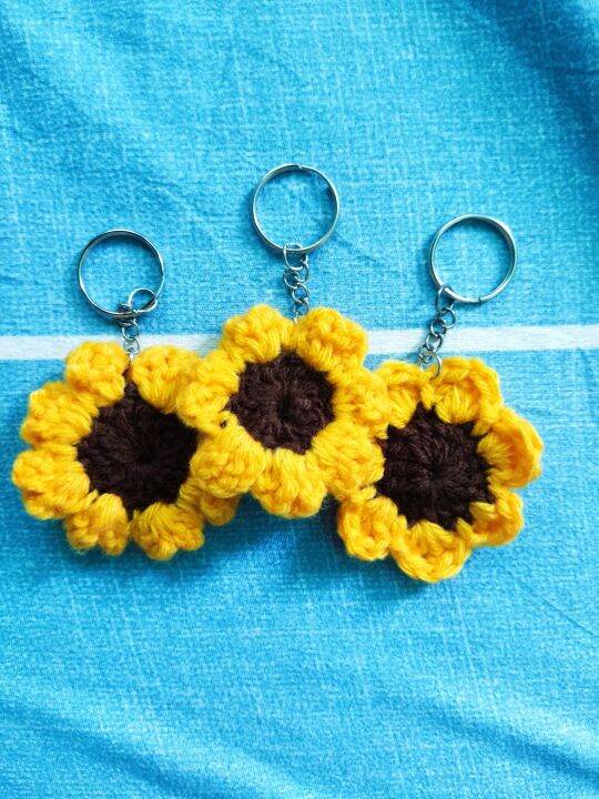 Sunflower Crochet Keychain | Lazada PH