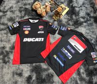 เสื้อมอไซค์ Ducati พิมพ์ลาย  เนื้อผ้าดี ใส่สบาย ลายคมชัด สีไม่หลุดไม่ลอก