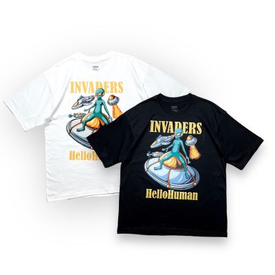 เสื้อยืดOVERSIZE (UFO INVADERS)ผ้าCoton100% พรีเมี่ยม