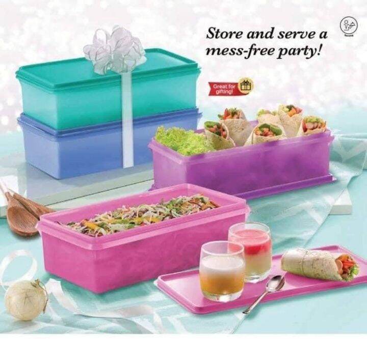 tupperware-party-keeper-3-0l-กล่องทัพเพอร์แวร์-แบบยาว-ขนาดใหญ่-ใส่อาหารได้จุใจ-เหมาะสำหรับใส่อาหารพกไปงานปาร์ตี้