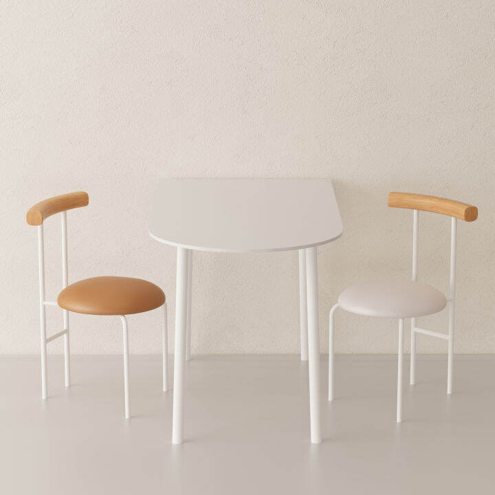 Small Apartment Stone Plate Dining Table Cream Style Dining Table and