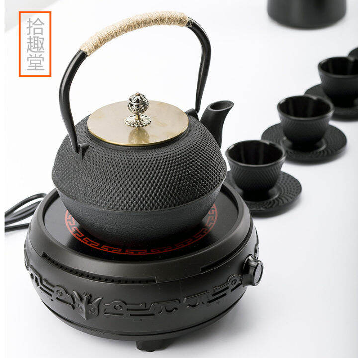 Pan Pacific Hotel Tea Set Iron Pot South of Japan Cast Iron Boiling