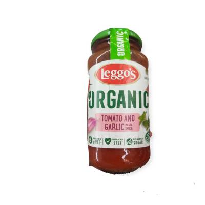 Leggos Organic Tomato And Garlic Pasta Sauce 500g. ซอสราดพาสต้ารสมะเขือเทศผสมกระเทียม 500  กรัม เลกโกส์
