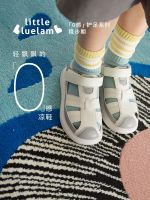 รองเท้า little blue lamb size 7 เท้า 14-14.5cm สีขาวเทา มือหนึ่ง ของแท้