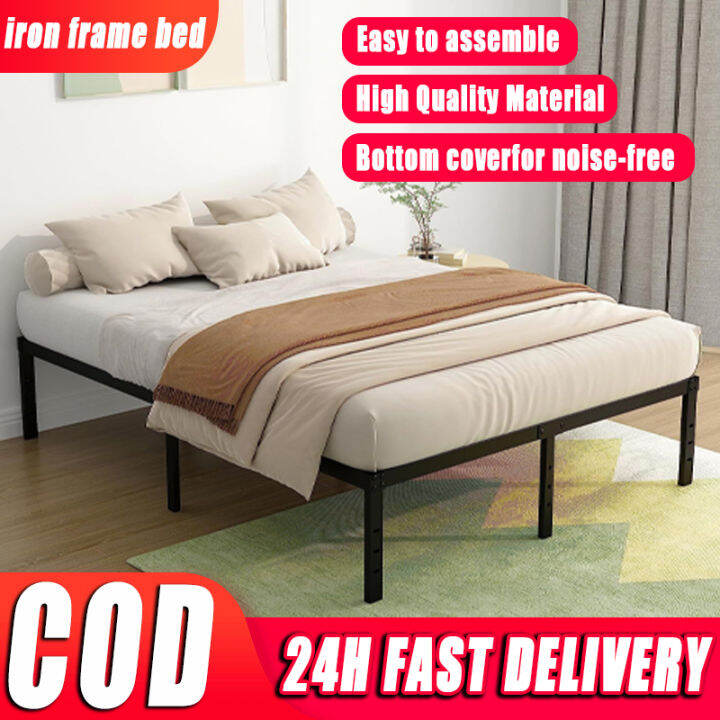 Metal Bed frame Queen/Single/Double/King Bed Frame Queen Bed Simple Bed Easy To Assemble Black