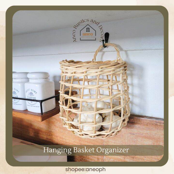 Hanging Rattan Onion Garlic Basket Multipurpose Basket Lazada PH