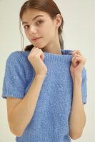 MAGARINES - Flipped Knit Top (Blue)