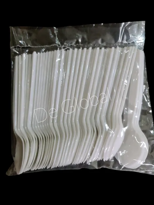 Plastic Sundae Spoon 50pcs / Pack Lazada PH