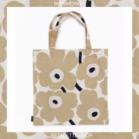 SALE? พร้อมส่ง ? Marimekko Unikko Tote Bag สีเบจเข้ม ?