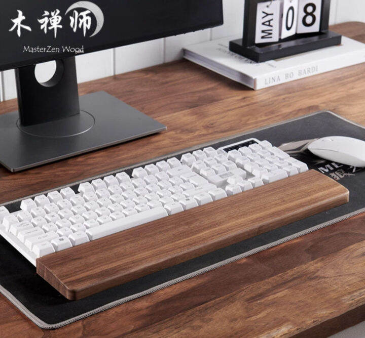 Jingmuju Walnut Keyboard Wrist Rest Wrist Splint 68 Key 104 Key Solid