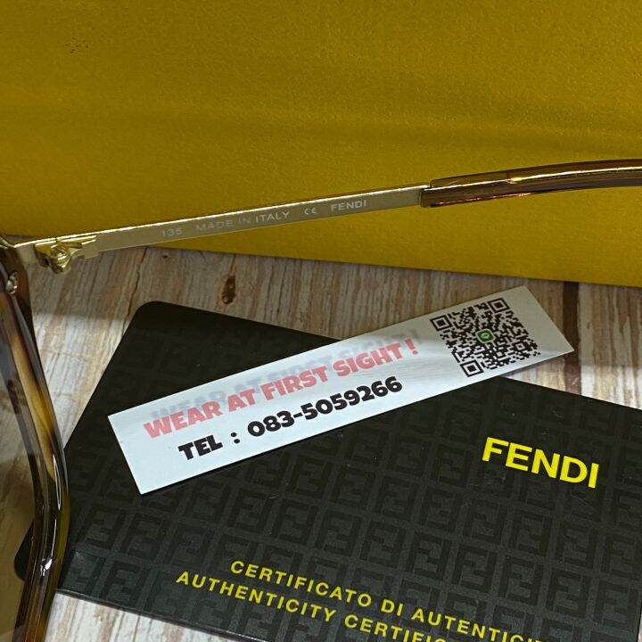 แว่นตากันแดด-fendi-ของแท้100-รุ่น-fs5300r-001-สีดำ-ทอง-fs5300r-215-สีน้ำตาล-ทอง-รับประกันศูนย์1ปี