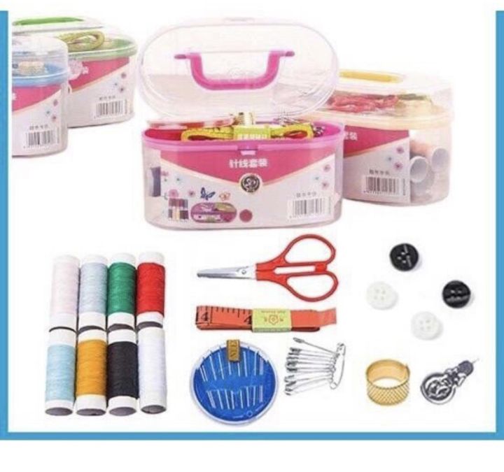 Sewing Set Kit Peralatan Jahit Kotak Box Alat Menjahit Benang Jarum