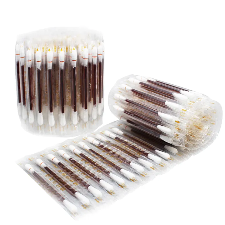 100 PCs Iodophor Cotton Swab Disposable Wound Cleaning Cotton Swab