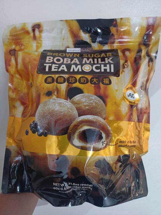 Tropical Fields Brown Sugar Boba Milk Tea Mochi 60pcs | Lazada PH