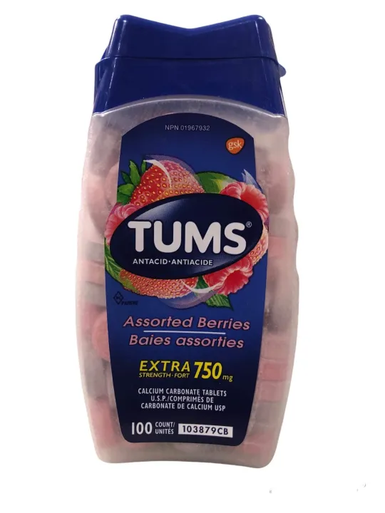 TUMS Extra Strength Antacid 750mg Assorted Berries & Fruit | Lazada PH