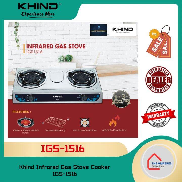 Khind Infrared Gas Stove Cooker IGS1516 Lazada