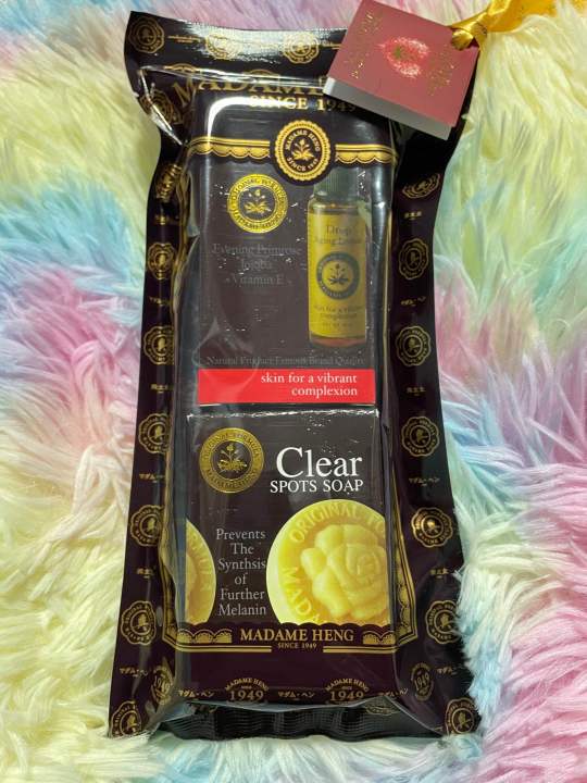 มาดามเฮง-ชุด-clear-spots-soap-สบู่เคลียร์สปอต50กรัม-ดรอพเอจจิ้ง-30ml