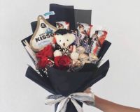 Kisses Bueno snicker Ferroro ROCHER Graduation Bear  bouquet