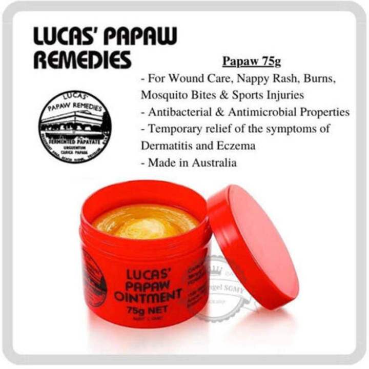 lucas-papaw-ointment-75-กรัม-ลิปหลอดแดง-ลิปบาล์มมะละกอจากออสเตรีย-แท้-100