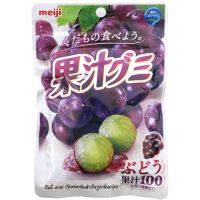 เมจิ เยลลี่เจลาตินรสองุ่น Meiji Juicy Gummi Grape 51g.