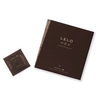 พร้อมส่ง Ultra thin large size condoms 58mm Swedish Brand ถุงยางอนามัยเลโล แฮกซ์ แบบบาง 58 มม. LELO HEX Condoms. Fast shipping from BKK.