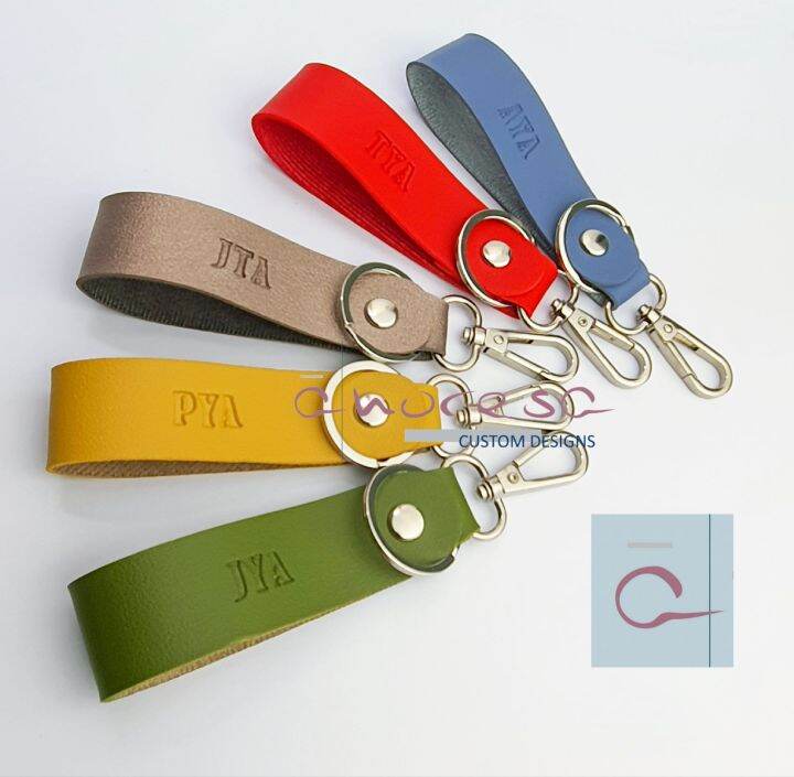 Personalized Long Leather Keychain With Hook | Lazada PH