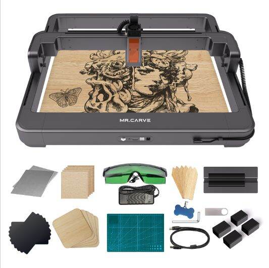 MR.CARVE M3 Laser Engraver 10W Blue Laser Engraving Marker with Rotary