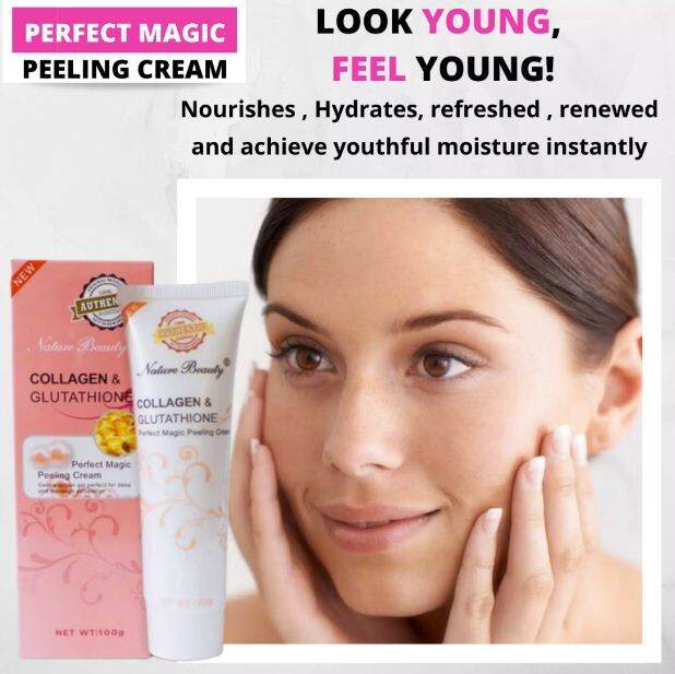 Collagen with Glutathione peeling cream used to clean and brighten the
