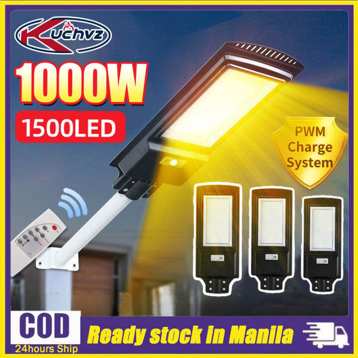 KUCHV Solar Light 1000W LED Solar Street Lights Solar Integrated Street Light Solar Lights Warm