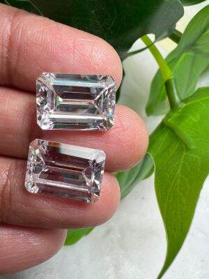 Synthetic CZ Cubic Zirconia Octagon 10x14- 28cts(2pcs)