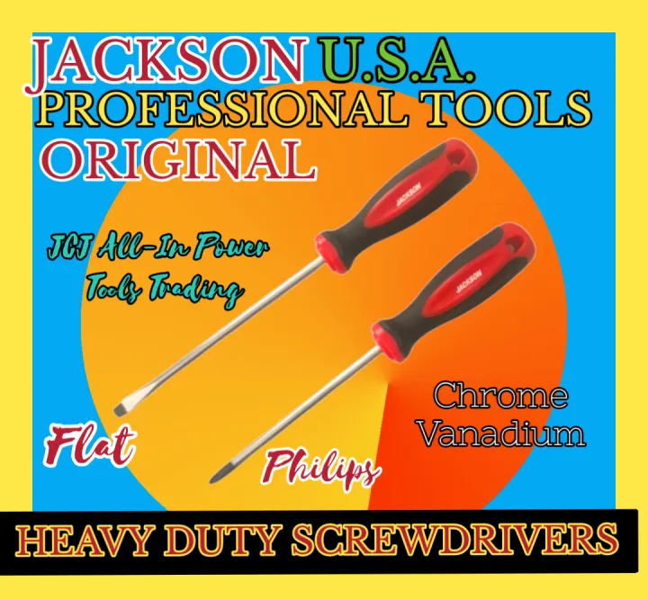 HEAVY DUTY SCREWDRIVERS Per piece or set JACKSON U.S.A PROFESSIONALS