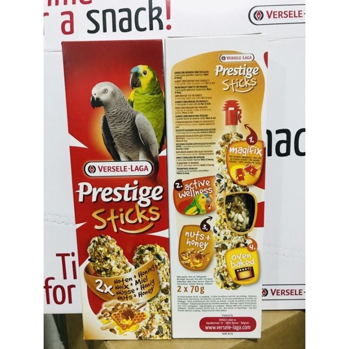 ขนมนก Stick parrots รสถั่วผสมน้ำผึ้ง 140gบรรจุ 2 แท่ง