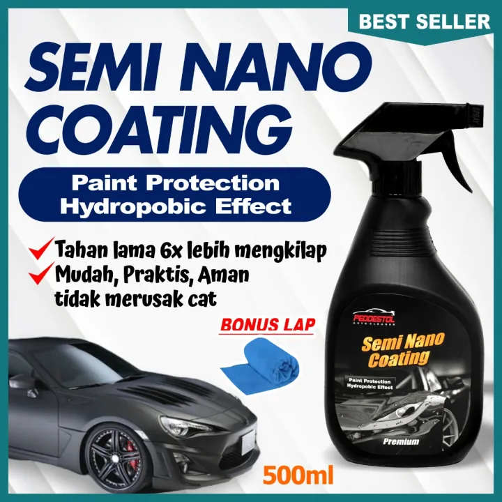 Wax Semi Ceramic Nano Coating Pengkilap Body Mobil Anti Air Hujan Efek