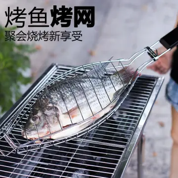 American Outdoor Barbecue Clip Net Splint Large Metal Grilled Chicken  Barbecue Grilled Fish Clip Net Rack Barbecue Net Bbq Tools