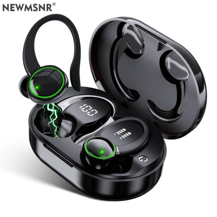 Newmsnr 8H Play Time Bussiness High End Wireless Earbuds IPX7 Waterproof Bluetooth Earphone Hi Fi Stereo Sound Earphones Power Display In Ear Headphones Noise Reduction Sport Headset Touch Control