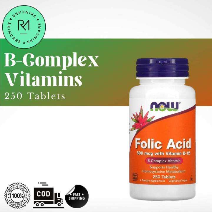 Now Foods Folic Acid With Vitamin B Mcg Vitamin B Complex Tablets Lazada Ph