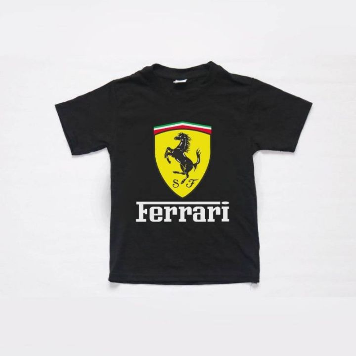 Ferrari Sf Classic Shield Logo Black Adult Men'S T-Shirt Brand New