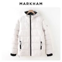 เสื้อกันหนาวบุนวมอุ่น  ?เสื้อกันหนาวฮู้ดสีครีม ?PADDED PUFFER JACKET แบรนด์ MARKHAM (WY948)