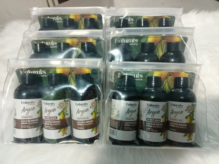 Naturals by W Argan Shampoo, Conditioner and Shower Gel (3 in 1 set