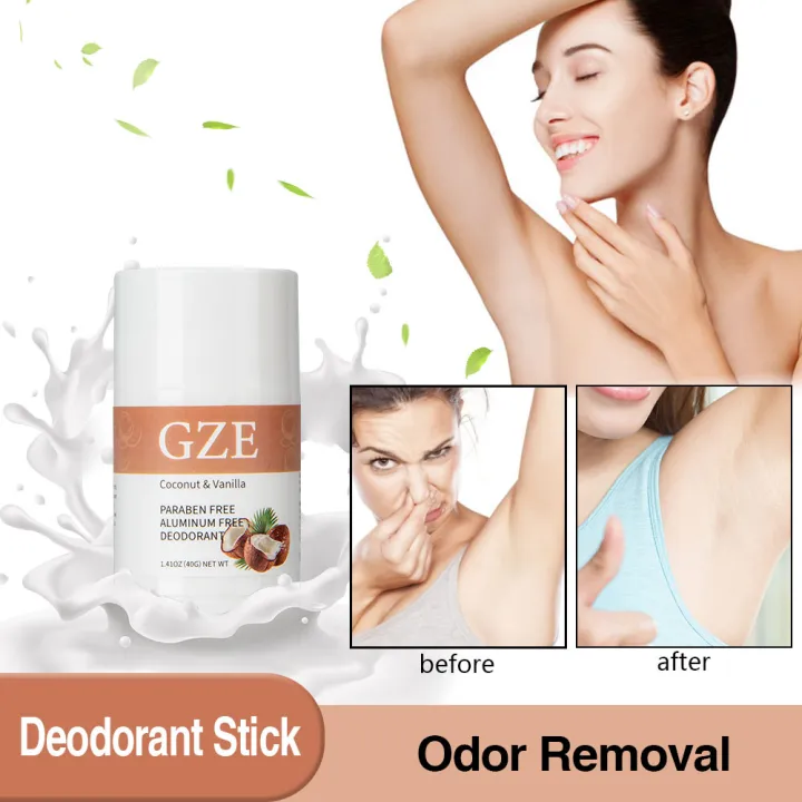 GZE 48 Hours Long Lasting Deodorant Stick Fresh Coconut Scented Underarm Antibacterial Body Odor