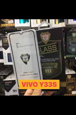 Vivo Y33s /Y22Sฟิล์มกระจกนิรภัยกันรอยแบบเต็มจอขอบดำ(black)(full frame)