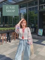 JUNIE SHOP เสื้องานปักโบฮีเมี่ยน แขนยาวพอง ใส่สบายไม่ร้อน