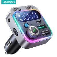 Joyroom อะแดปเตอร์ส่งสัญญาณ FM บลูทูธ 5.3 48W PD QC3.0 AUX และดิสก์ U สําหรับรถยนต์