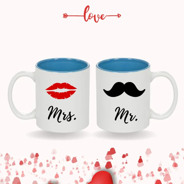 "Mr. & Ms. Mug design" Perfect Gift for BF/GF/Husband/Wife/Valentines