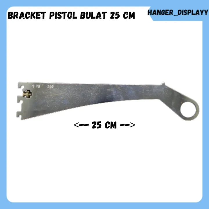 Bracket Pistol Penyangga Rak Kaca 25cm dan Pipa Bulat Braket Pistol ...