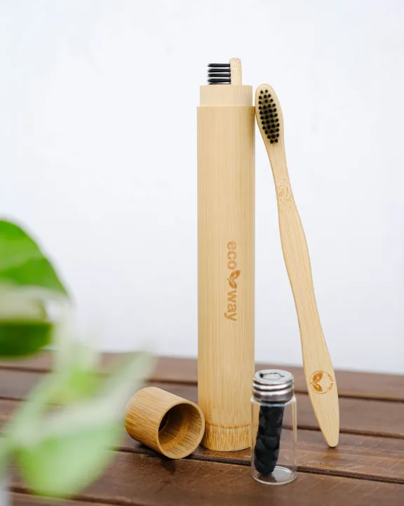 EcoWay Ecofriendly Bamboo Toothbrush Travel Case Lazada PH